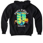 Dawn Patrol Swimming&nbsp;, a Black Softstyle Youth Pullover Hoodie (back-view)