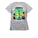 Dawn Patrol Swimming&nbsp;, a Dark Heather Grey Women's Slim Fit Tee (back-view)