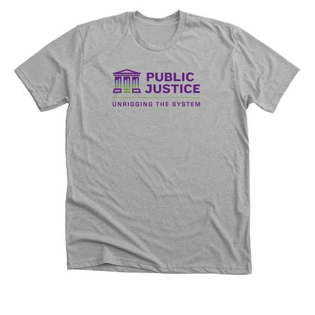 Unrigging the System - Full Color, a Athletic Heather Premium Unisex Tee