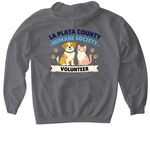 Volunteer Appreciation, a Charcoal Gildan Softstyle Pullover Hoodie (back-view)