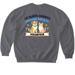 Volunteer Appreciation, a Charcoal Softstyle Crewneck Sweatshirt (back-view)