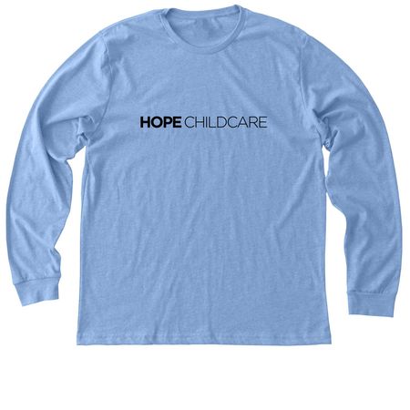 Childcare, a Heather Carolina Blue Premium Long Sleeve Tee