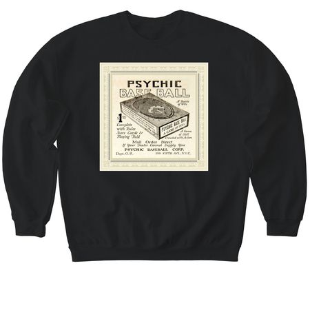 Psychic Baseball, a Black Softstyle Crewneck Sweatshirt