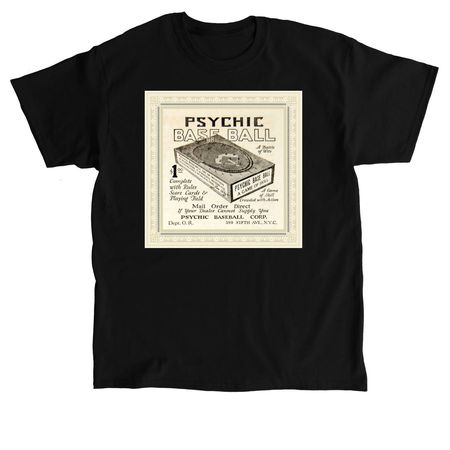 Psychic Baseball, a Black Classic Unisex Tee