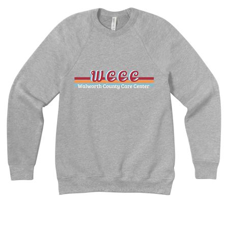 WCCC, a Athletic Heather Premium Raglan Crewneck Sweatshirt