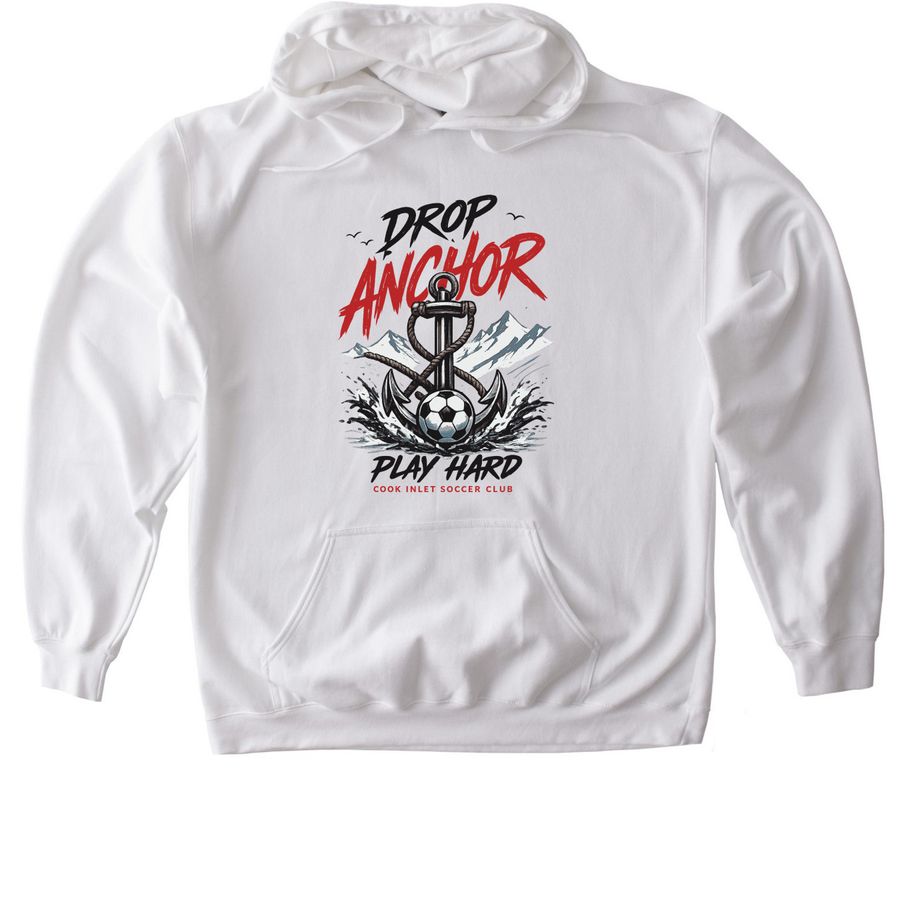 Drop Anchor, a White Gildan Softstyle Pullover Hoodie
