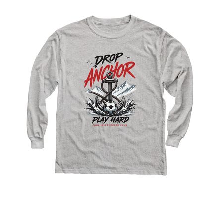 Drop Anchor, a Sport Grey Youth Long Sleeve Tee