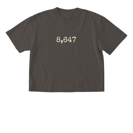 8,647, a Pepper Comfort Colors Boxy Tee