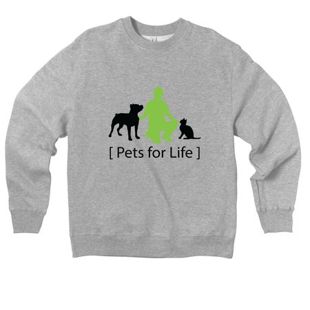 PFL_BlackAndGreenLogo, a Athletic Heather Premium Heavyweight Crewneck Sweatshirt