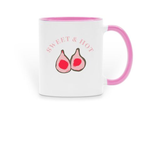 Sweet & Hot ? Hot & Plenty Mug, a Pink Two-Tone Ceramic Mug
