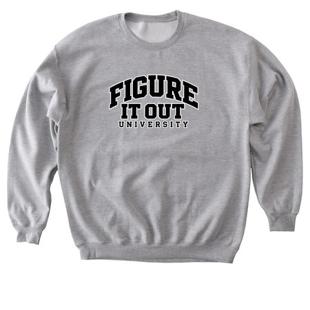 Figure It Out U, a Sport Grey Softstyle Crewneck Sweatshirt