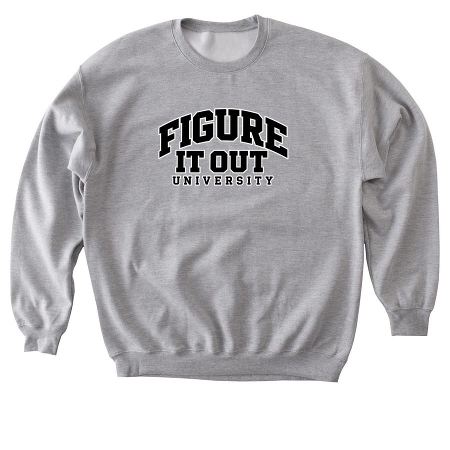Figure It Out U, a Sport Grey Softstyle Crewneck Sweatshirt