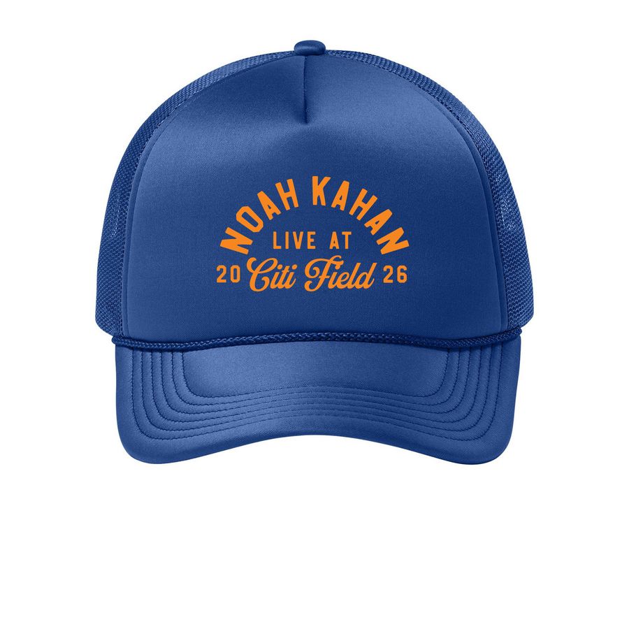 Noah Kahan Citi Field Hat, a True Royal Printed Foam Trucker Hat
