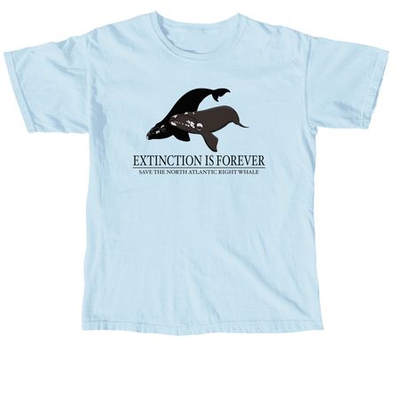 Save the North Atlantic Right Whales, a Chambray Comfort Colors Unisex Tee