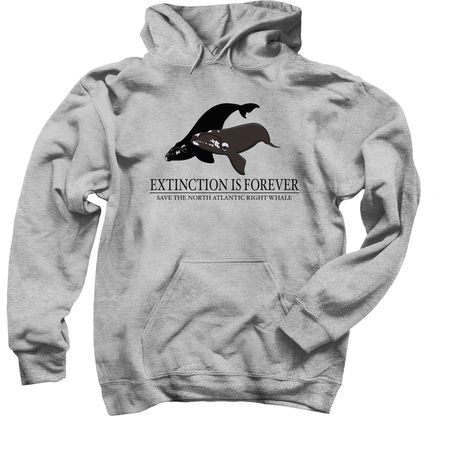 Save the North Atlantic Right Whales, a Sport Grey Pullover Hoodie