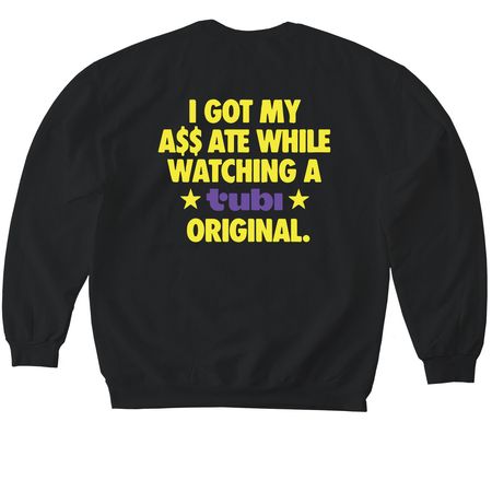 Tubi Pride Merch Official, a Black Softstyle Crewneck Sweatshirt