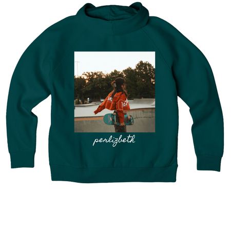 The Shallow End Album Merchandise, a Deep Sea Green Allmade Organic CVC Pullover Hoodie