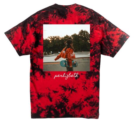 The Shallow End Album Merchandise, a Black/ Red Crystal Tie Dye Tee