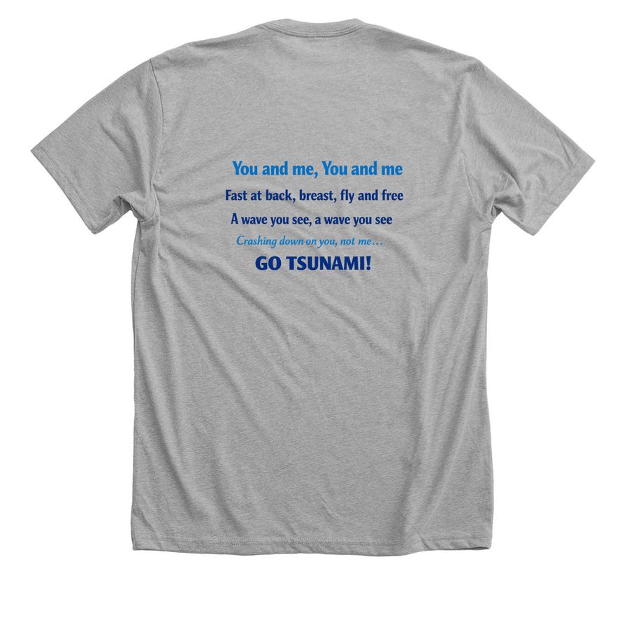Cheer shirt, a Athletic Heather Premium Unisex Tee (back-view)