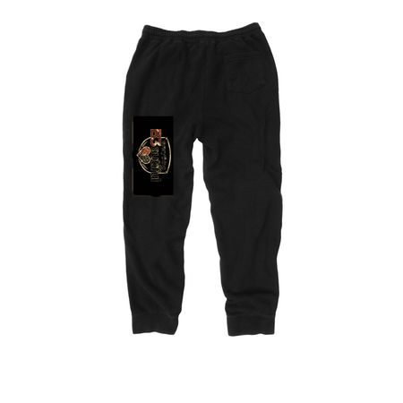 Fall sleep wear&nbsp;, a Black Midweight Fleece Joggers (back-view)