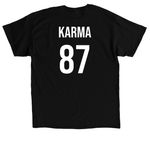 Karma, a Black Classic Unisex Tee (back-view)