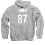 Karma, a Sport Grey Pullover Hoodie (back-view)