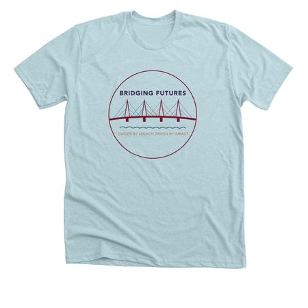 Bridging Futures, a Heather Ice Blue Premium Unisex Tee