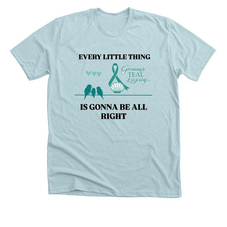 Three Little Birds ?, a Heather Ice Blue Premium Unisex Tee