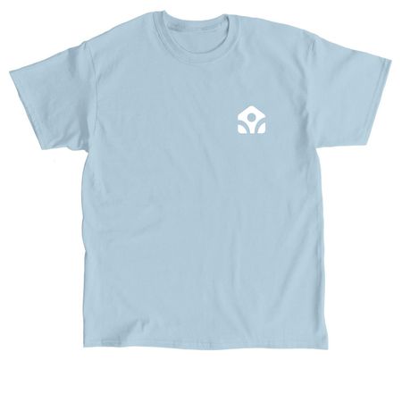 For Every Orphan - White Text, a Light Blue Classic Unisex Tee (back-view)