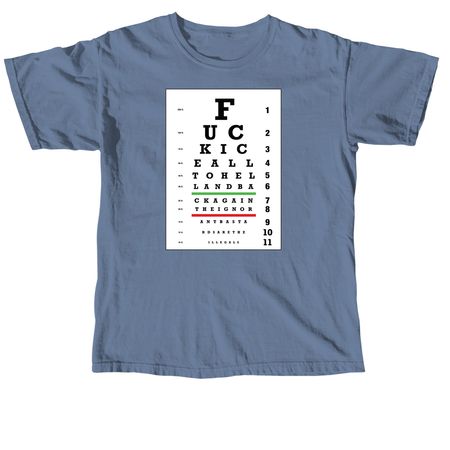 Vision Test - What Are You Seeing?, a Blue Jean Comfort Colors Unisex Tee