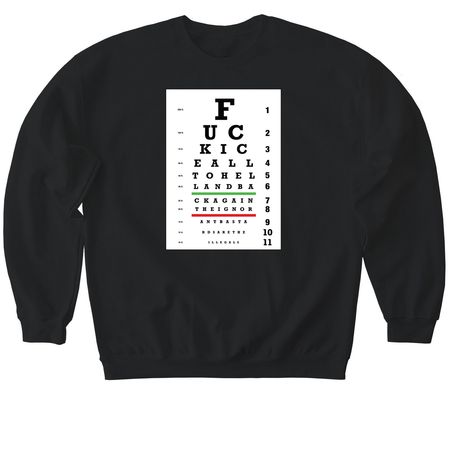 Vision Test - What Are You Seeing?, a Black Softstyle Crewneck Sweatshirt