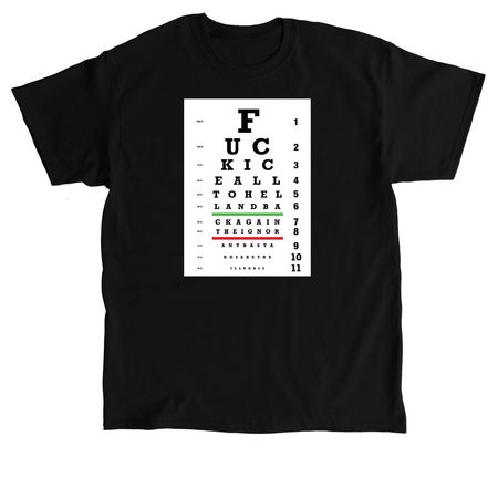 Vision Test - What Are You Seeing?, a Black Classic Unisex Tee