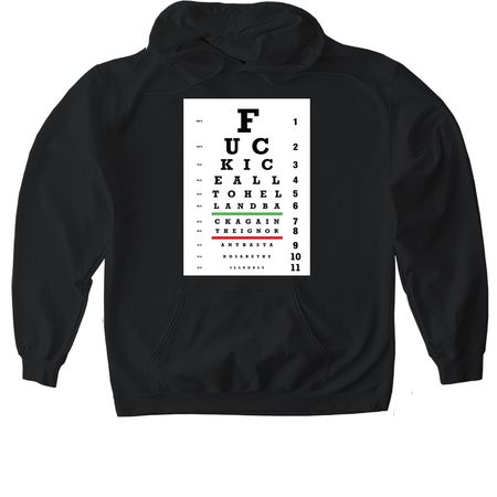 Vision Test - What Are You Seeing?, a Black Gildan Softstyle Pullover Hoodie