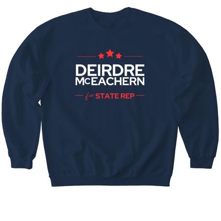 Deirdre McEachern for NH State Rep, a Navy Softstyle Crewneck Sweatshirt