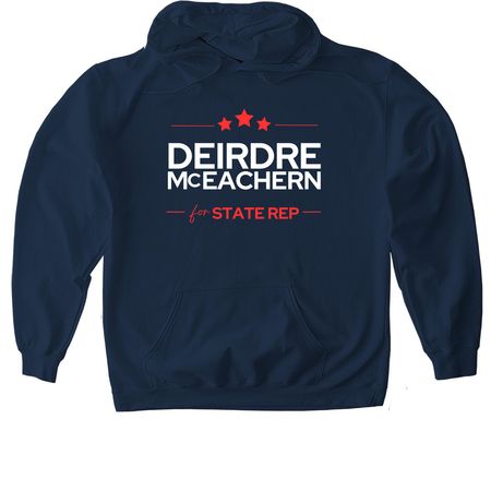 Deirdre McEachern for NH State Rep, a Navy Gildan Softstyle Pullover Hoodie