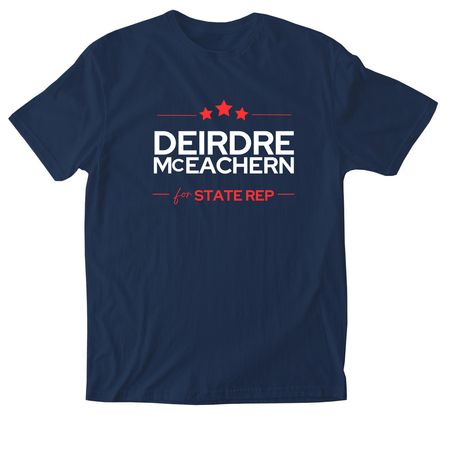 Deirdre McEachern for NH State Rep, a Navy Softstyle Cotton Tee