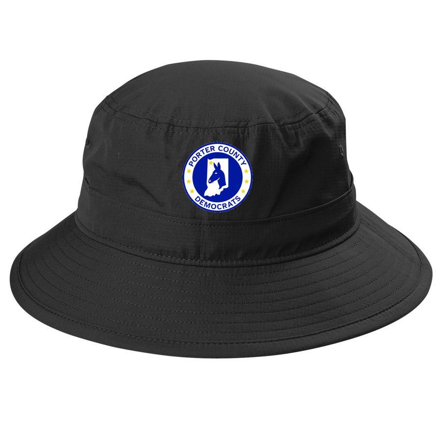 Porter County Democrats, a Black Printed UV Bucket Hat