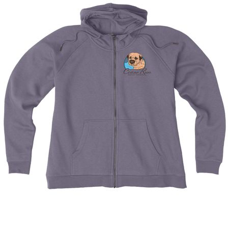 Cedar Run Border Terriers, a Cosmic Purple Allmade Women?s Organic CVC Zip-Up Hoodie