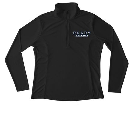 Sporty with plain logo, a Black Women's Performance Quarter Zip Pullover