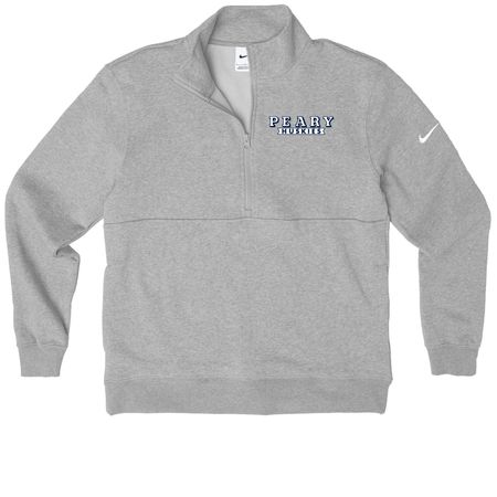 Sporty with plain logo, a Dark Grey Heather Nike Club Fleece Half Zip Pullover