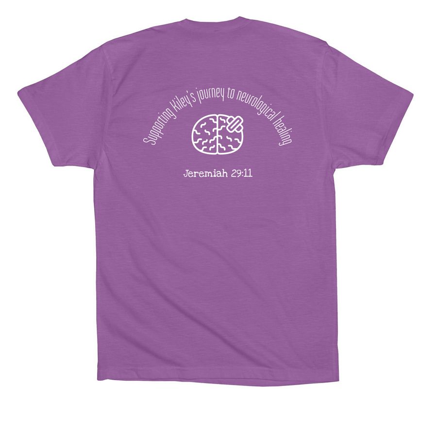 Cakes4Kiley, a Royal Purple Premium Cotton Tee (back-view)