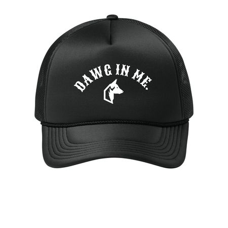 HATS, a Deep Black Printed Foam Trucker Hat
