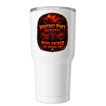 T-Rex Tumbler, a White Insulated Tumbler