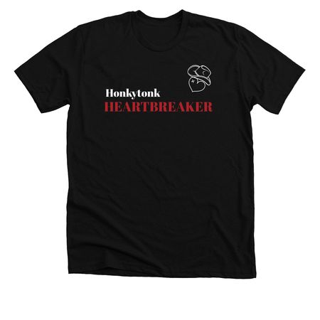 Honkytonk Heartbreaker, a Solid Black Blend Premium Unisex Tee