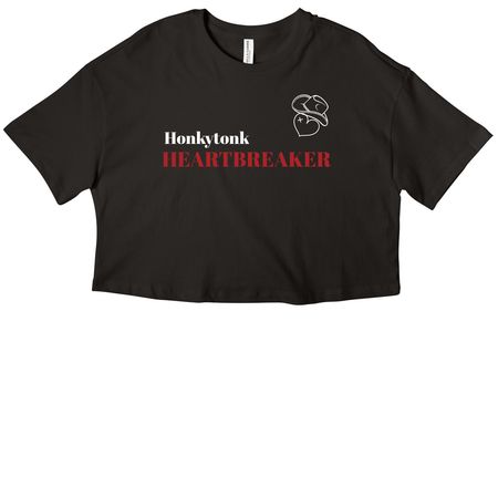 Honkytonk Heartbreaker, a Black Women?s Cropped Cotton Tee
