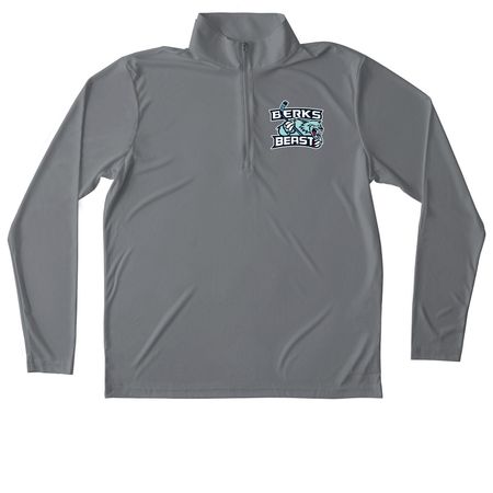 Primary Logo 1/4 zips, a Grey Concrete Unisex Performance Quarter Zip Pullover