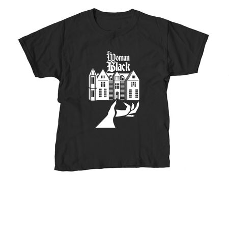 PWLT The Woman in Black, a Black Youth Unisex Tee