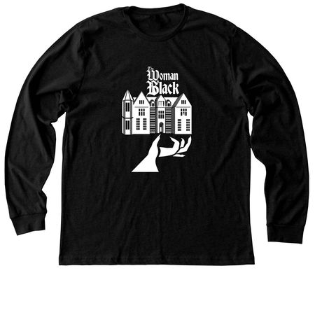 PWLT The Woman in Black, a Black Heather Premium Long Sleeve Tee