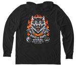 HOGS FOR HOPE 3, a Space Black Allmade Eco Triblend Hoodie Tee (back-view)
