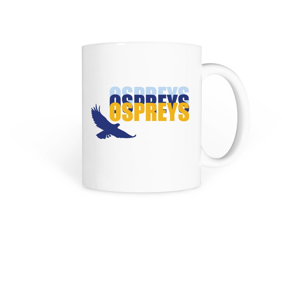 Stacked Osprey Mug, a White Coffee Mug